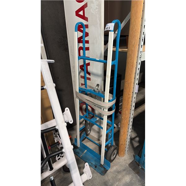 HEAVY-DUTY HIGH-BACK MANUAL APPLIANCE HAND TRUCK DOLLY WITH STAIR-CLIMBER