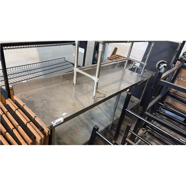 COMMERCIAL STAINLESS STEEL 8FT WORK TABLE UNDERSHELF KITCHEN FOOD PREP NSF