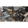 Image 1 : MOBILE TIERED WIRE MERCHANDISING DISPLAY RACKS MATTE BLACK 2PC LOT