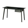 Image 1 : BLACK CT-04 5126 GLASSTOP COMPUTER DESK D25" X W51" X H30"