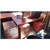 Image 1 : CHERRY FINISH DOUBLE PEDESTAL EXECUTIVE DESK  59.00" W X 30.00" D X 29.00" H