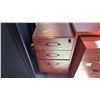 Image 4 : CHERRY FINISH DOUBLE PEDESTAL EXECUTIVE DESK  59.00" W X 30.00" D X 29.00" H
