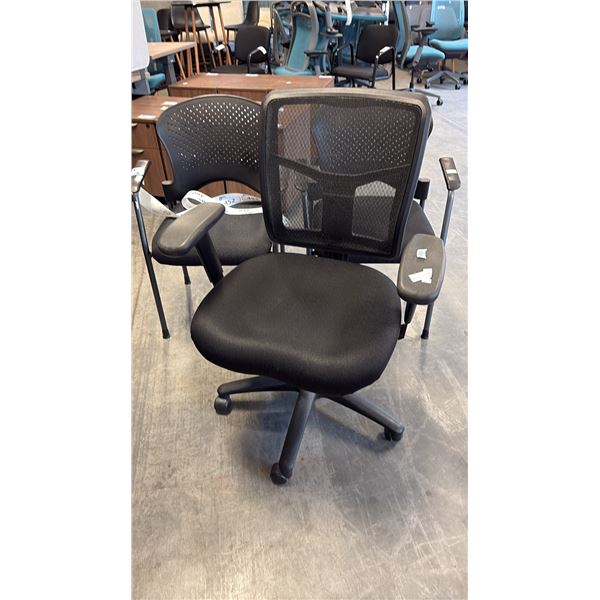 BLACK MESH-BACK MID-BACK TASK CHAIR - STYLE 2