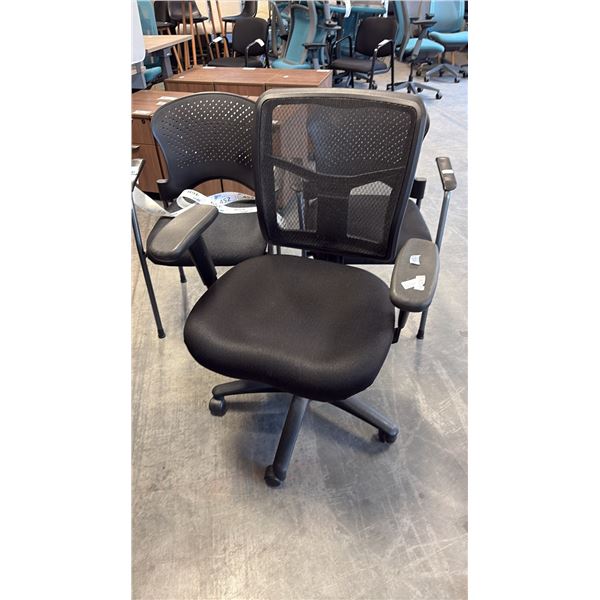 BLACK MESH-BACK MID-BACK TASK CHAIR - STYLE 2