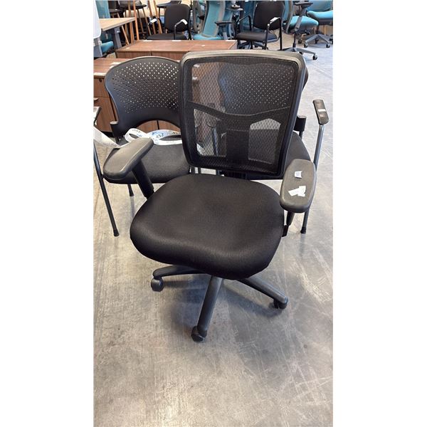 BLACK MESH-BACK MID-BACK TASK CHAIR - STYLE 2