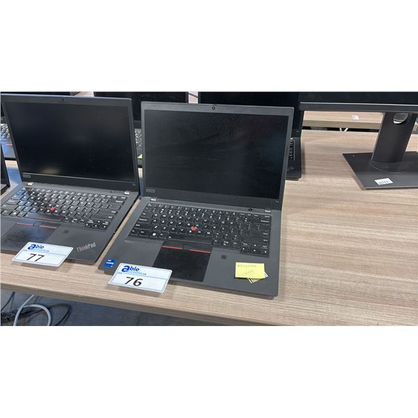 LENOVO THINKPAD 14" LAPTOP W/ INTEL CORE I7 PROCESSOR *FACTORY RESET, NO CHARGER*