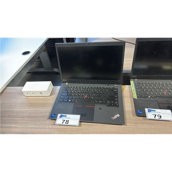 LENOVO THINKPAD 14" LAPTOP W/ INTEL CORE I7 PROCESSOR *FACTORY RESET, NO CHARGER*