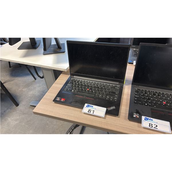 LENOVO THINKPAD 14" LAPTOP W/ AMD RYZEN PRO 7 PROCESSOR *FACTORY RESET, NO CHARGER*