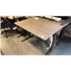 Image 1 : ASH WOOD STEELCASE ELECTRIC HEIGHT-ADJUSTABLE DESK 46"X29" IN