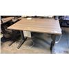 Image 2 : ASH WOOD STEELCASE ELECTRIC HEIGHT-ADJUSTABLE DESK 46"X29" IN