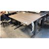 Image 1 : ASH WOOD STEELCASE ELECTRIC HEIGHT-ADJUSTABLE DESK 46"X29" IN