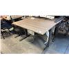 Image 1 : ASH WOOD STEELCASE ELECTRIC HEIGHT-ADJUSTABLE DESK 46"X29" IN