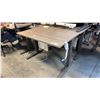 Image 1 : ASH WOOD STEELCASE ELECTRIC HEIGHT-ADJUSTABLE DESK 46"X29" IN