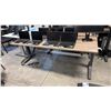 Image 1 : ASH WOOD STEELCASE ELECTRIC HEIGHT-ADJUSTABLE DESK 76"X29" IN