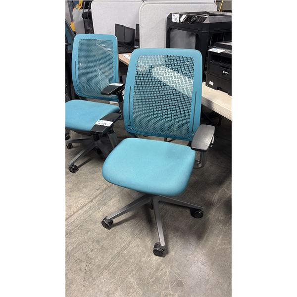 TEAL STEELCASE AMIA AIR ERGONOMIC TASK CHAIR
