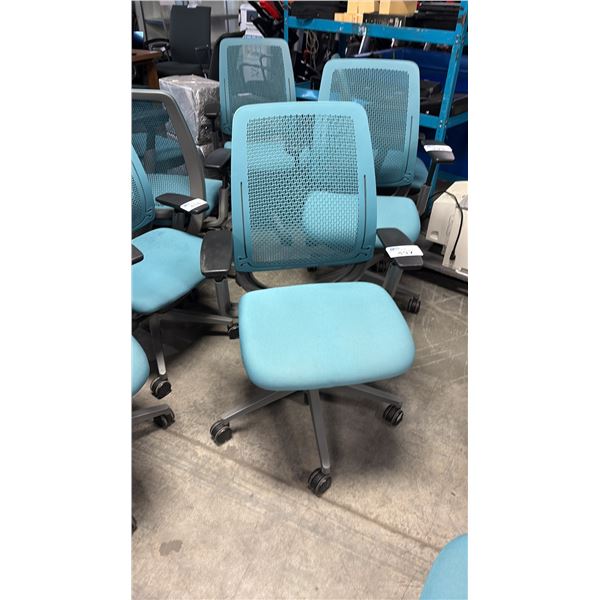 TEAL STEELCASE AMIA AIR ERGONOMIC TASK CHAIR