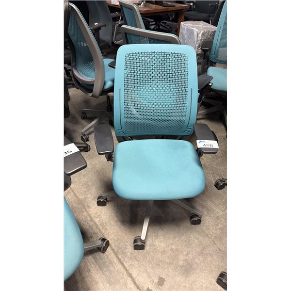TEAL STEELCASE AMIA AIR ERGONOMIC TASK CHAIR