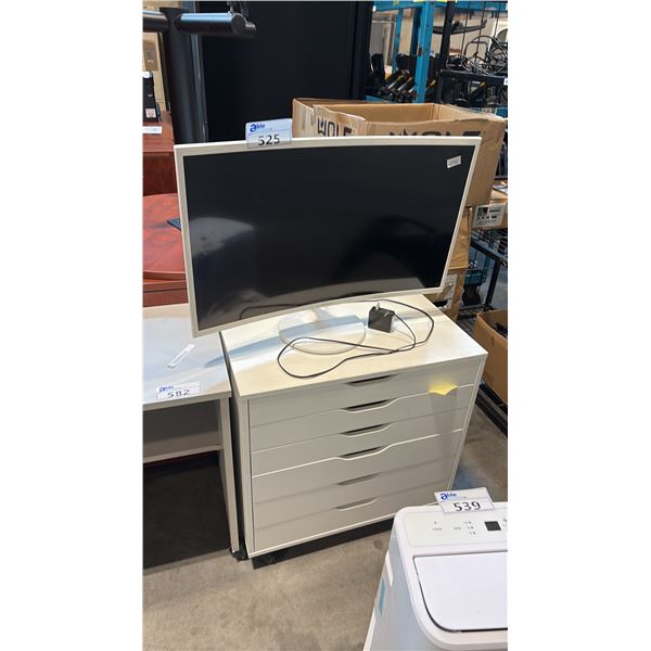 SAMSUNG C32F391FWN 32" FHD CURVED LED MONITOR HIGH GLOSSY WHITE WITH MODULAR DRAWER BASE