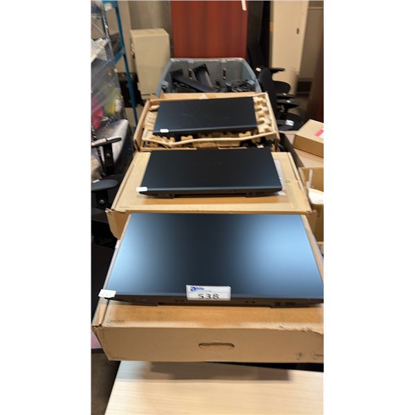 DELL P2422HE 24  FHD FLAT PANEL MONITORS 3-UNIT COMPUTER DISPLAY LOT