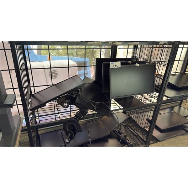 SHELF OF ASSORTED DELL COMPUTER MONITORS