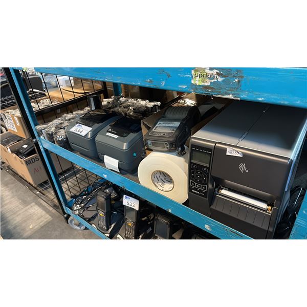 ZEBRA ZT230 INDUSTRIAL PRINTER GK420 DESKTOP PRINTERS 2100 WAX RIBBONS 4X3 LABELS BUNDLE