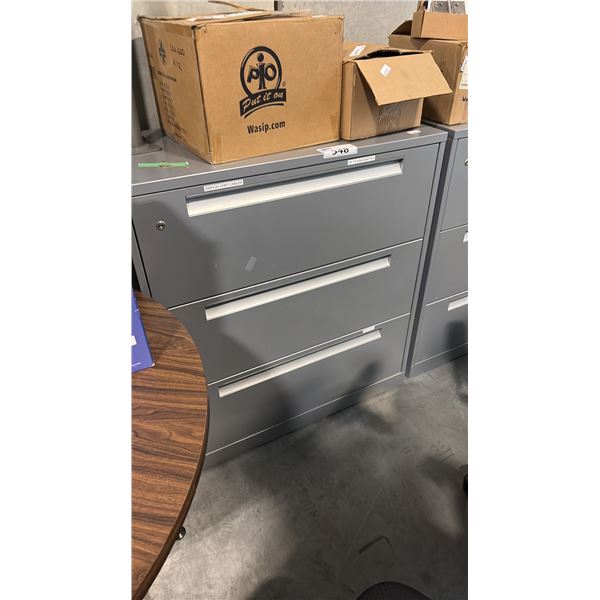 GLOBAL FURNITURE GROUP 3-DRAWER STEEL LATERAL FILING CABINET