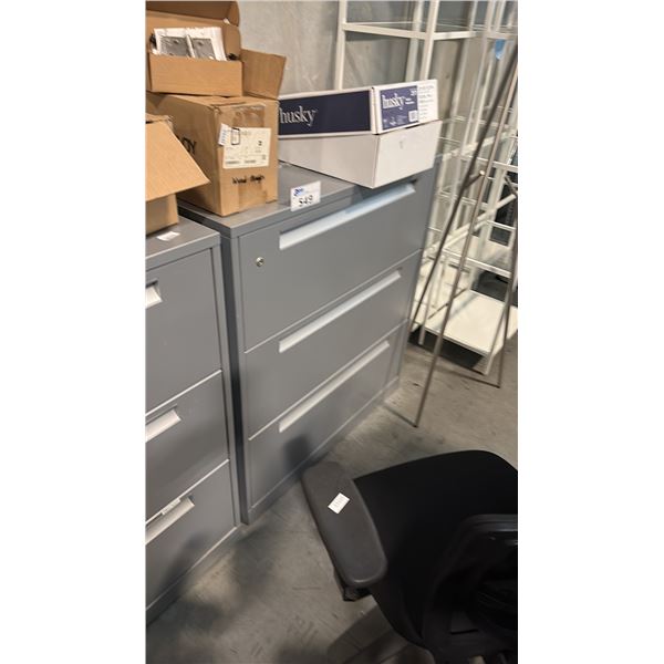 GLOBAL FURNITURE GROUP 3-DRAWER STEEL LATERAL FILING CABINET