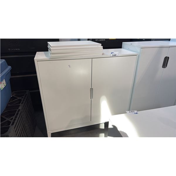 REGISSOR WHITE CABINET VERSATILE, SOLID, AND ELEGANT STORAGE UNIT