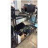 Image 1 : RACK OF ASSORTED DELL COMPUTER MONITORS, STANDS & ELECTRONICS