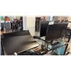Image 2 : RACK OF ASSORTED DELL COMPUTER MONITORS, STANDS & ELECTRONICS