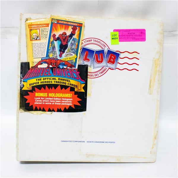 1990 IMPEL MARVEL UNIVERSE COMPLETE SET CARDS