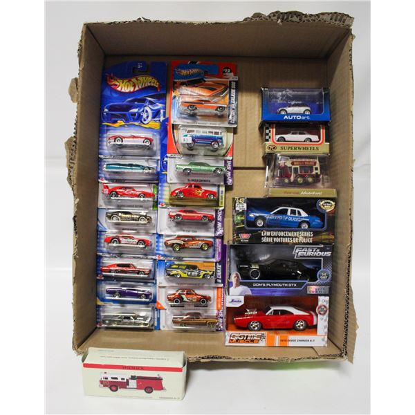 LOT OF HOTWHEELS AND MATCHBOX CARS ON CARDS