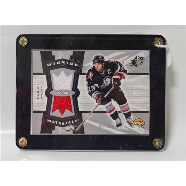 2006-07 UPPER DECK CHRIS DRURY JERSEY CARD IN SLAB