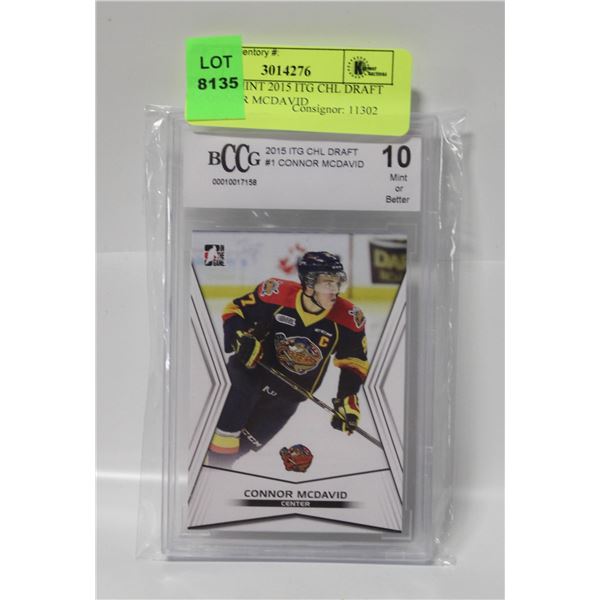 BCCG 10 MINT 2015 ITG CHL DRAFT #1 CONNOR MCDAVID