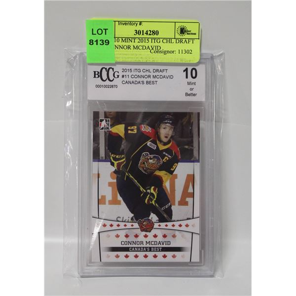 BCCG 10 MINT 2015 ITG CHL DRAFT #11 CONNOR MCDAVID