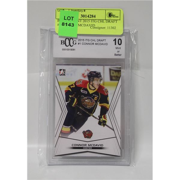 BCCG 10 MINT 2015 ITG CHL DRAFT #1 CONNOR MCDAVID