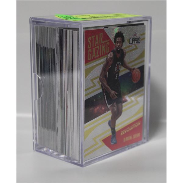 LOT OF ASSORTED BASKETBALL CARDS IN ACRYLIC CASE