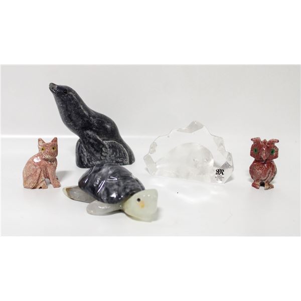 LOT OF STONE FIGURES