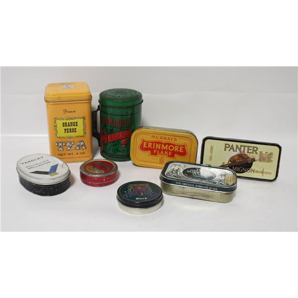 LOT OF VINTAGE/ANTIQUE TINS