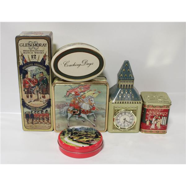 LOT OF VINTAGE/ANTIQUE TINS