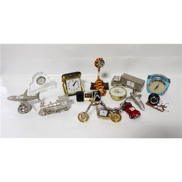 LOT OF COLLECTIBLE CLOCKS