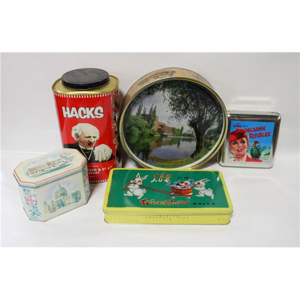 LOT OF VINTAGE/ANTIQUE TINS