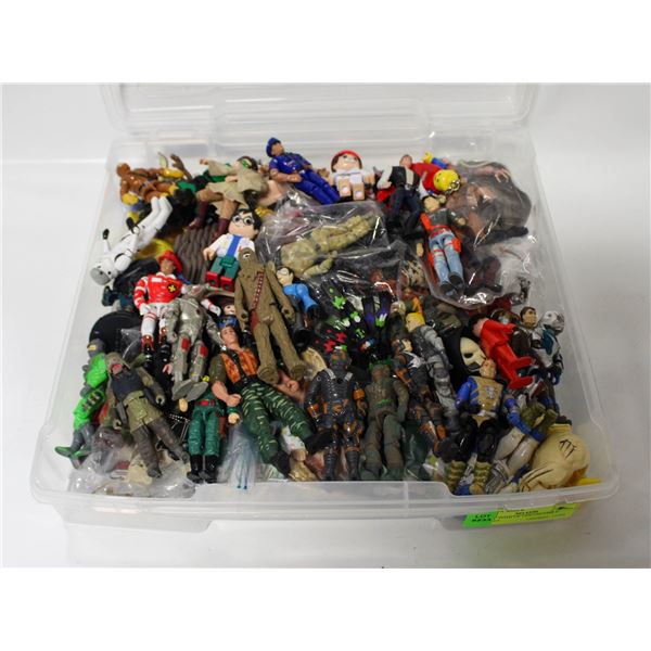SMALL TOTE OF COLLECTIBLE FIGURES