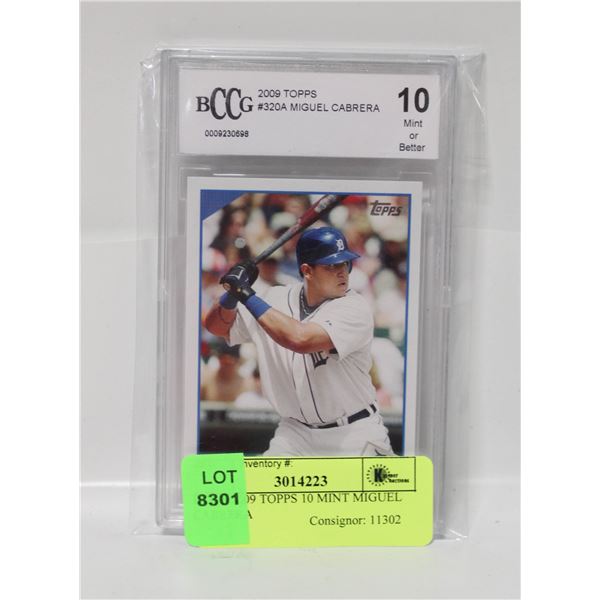BCCG 2009 TOPPS 10 MINT MIGUEL CABRERA