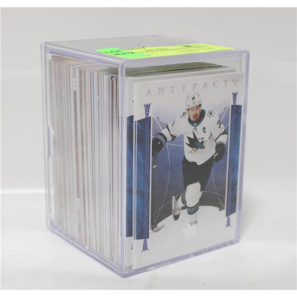 ACRYLIC CASE OF HOCKEY CARDS