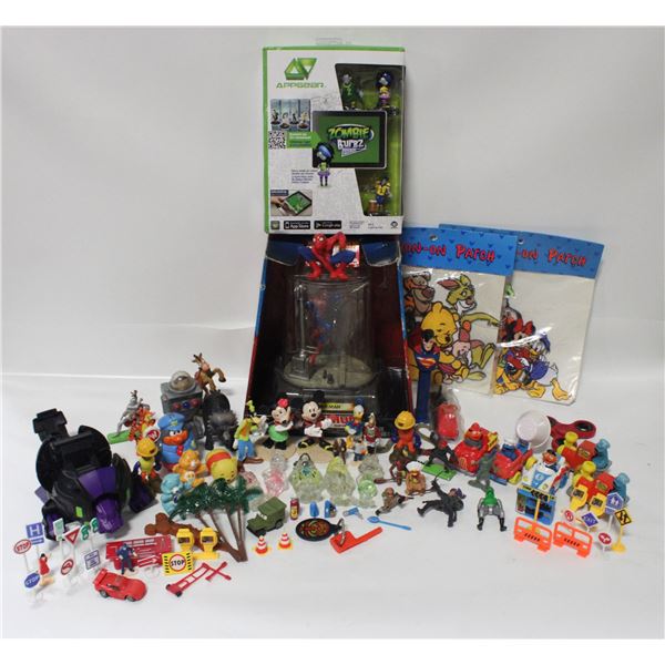 LOT OF POP CULTURE FIGURES INCLUDES PATCHES &
