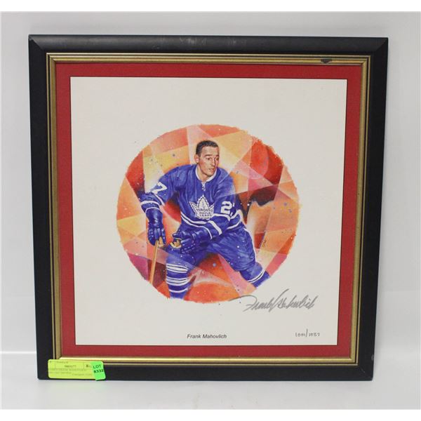 FRAMED FRANK MAHOVLICH #1001/1027 SIGNED