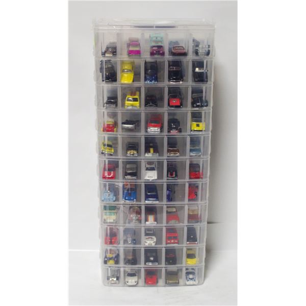 ACRYLIC ORGANIZER CASE FULL OF HOTWHEELS DIECAST