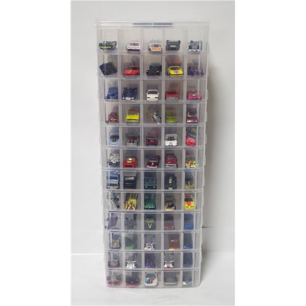 ACRYLIC ORGANIZER CASE FULL OF HOTWHEELS DIECAST
