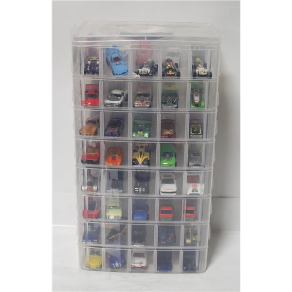 ACRYLIC ORGANIZER CASE FULL OF HOTWHEELS DIECAST